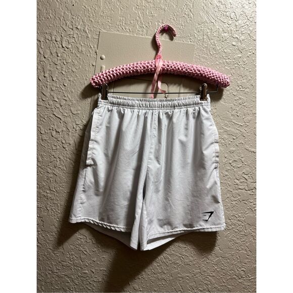 Gymshark White Athletic Shorts Men’s Size Medium - Picture 1 of 14